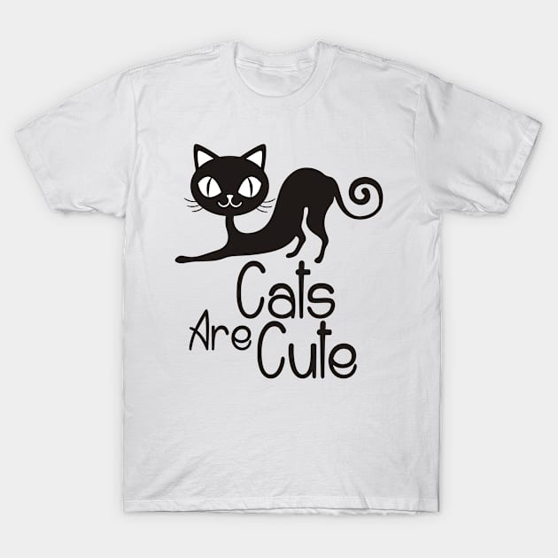 CATS ARE CUTE T-Shirt by Lin Watchorn 